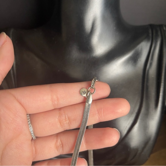 Silver tone madewell herringbone necklace chain - Picture 7 of 7